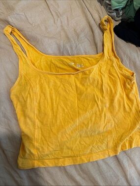 aerie Sunny Yellow Cropped Tank